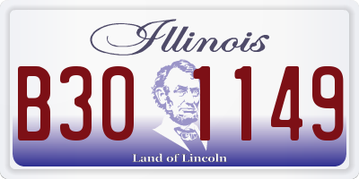 IL license plate B301149