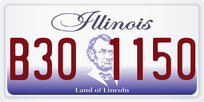 IL license plate B301150