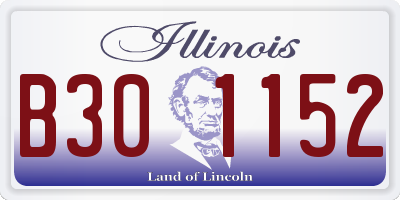 IL license plate B301152