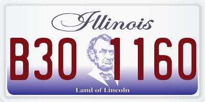 IL license plate B301160