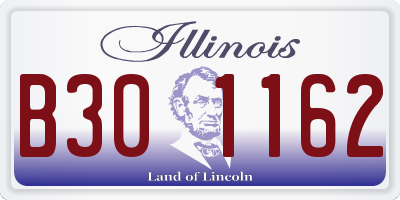 IL license plate B301162
