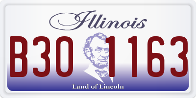 IL license plate B301163