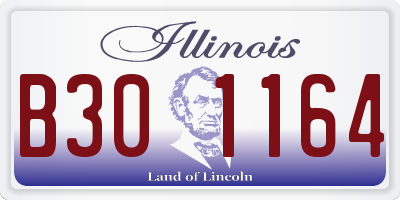 IL license plate B301164