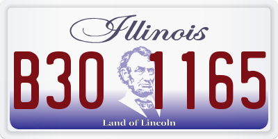IL license plate B301165