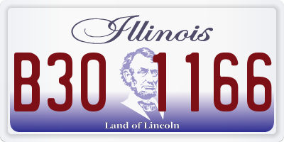 IL license plate B301166