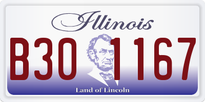 IL license plate B301167
