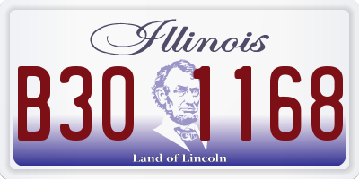 IL license plate B301168