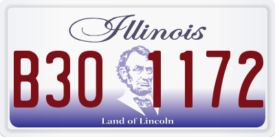 IL license plate B301172