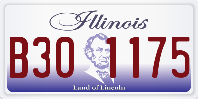 IL license plate B301175