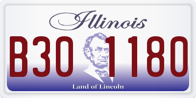 IL license plate B301180