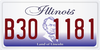 IL license plate B301181