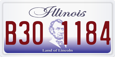 IL license plate B301184
