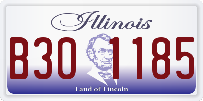 IL license plate B301185