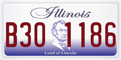 IL license plate B301186