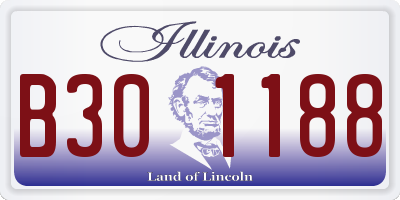 IL license plate B301188