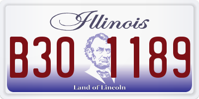 IL license plate B301189