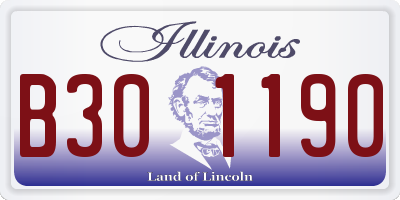 IL license plate B301190