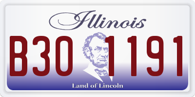 IL license plate B301191