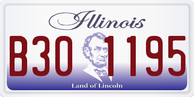 IL license plate B301195