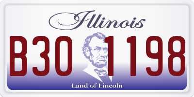 IL license plate B301198