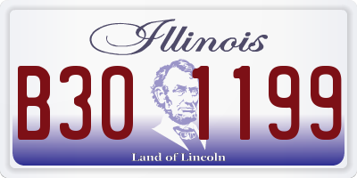 IL license plate B301199
