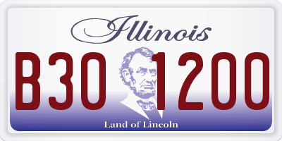 IL license plate B301200