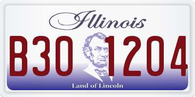 IL license plate B301204