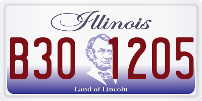 IL license plate B301205