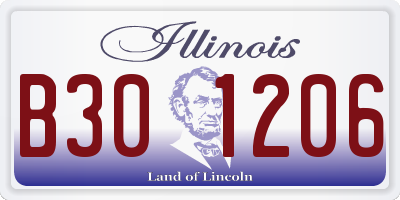 IL license plate B301206