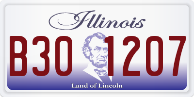 IL license plate B301207