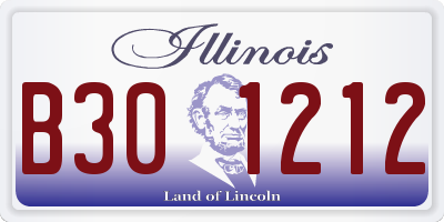 IL license plate B301212