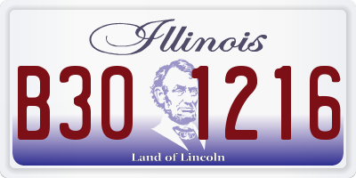 IL license plate B301216