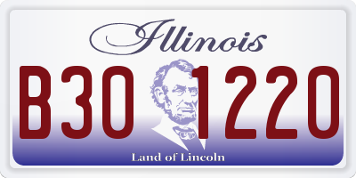 IL license plate B301220