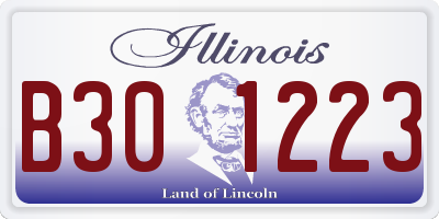IL license plate B301223