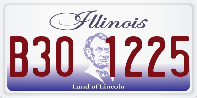 IL license plate B301225