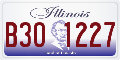 IL license plate B301227