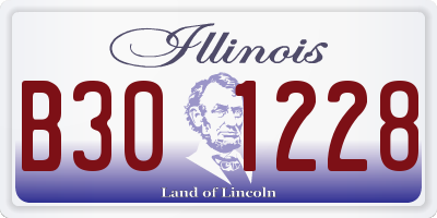 IL license plate B301228