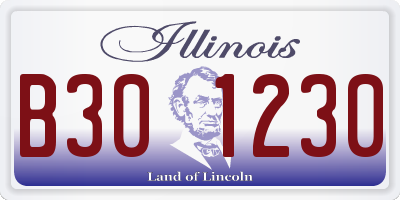 IL license plate B301230