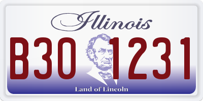 IL license plate B301231