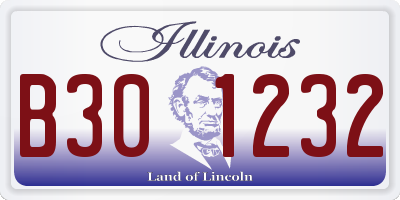 IL license plate B301232