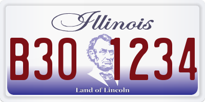 IL license plate B301234