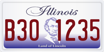 IL license plate B301235