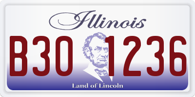 IL license plate B301236