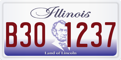 IL license plate B301237