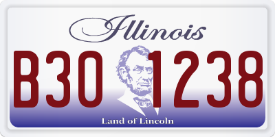 IL license plate B301238