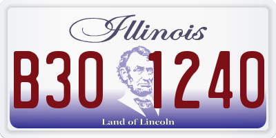 IL license plate B301240
