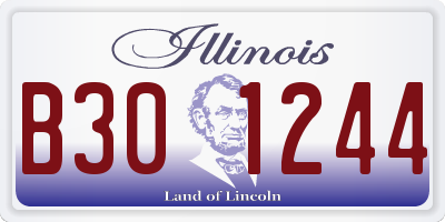 IL license plate B301244