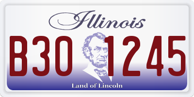 IL license plate B301245