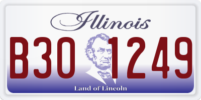IL license plate B301249