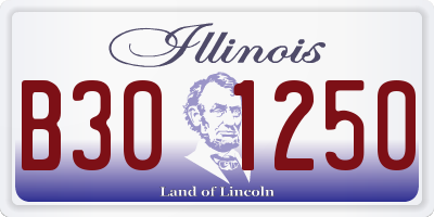 IL license plate B301250